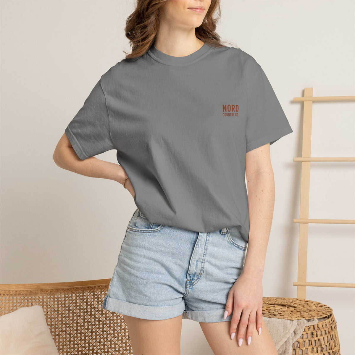 Nord Country Co. Cowboy Horse T-Shirt — Retro Mountain Sunset Graphic Tee