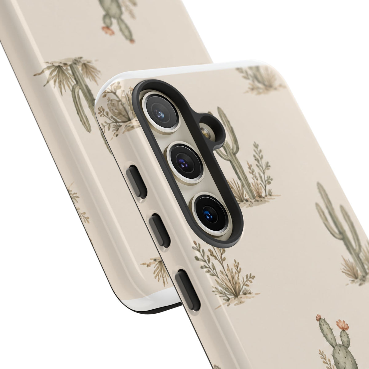 Cactus Pattern Tough Phone Case — Desert Floral Protective Cover