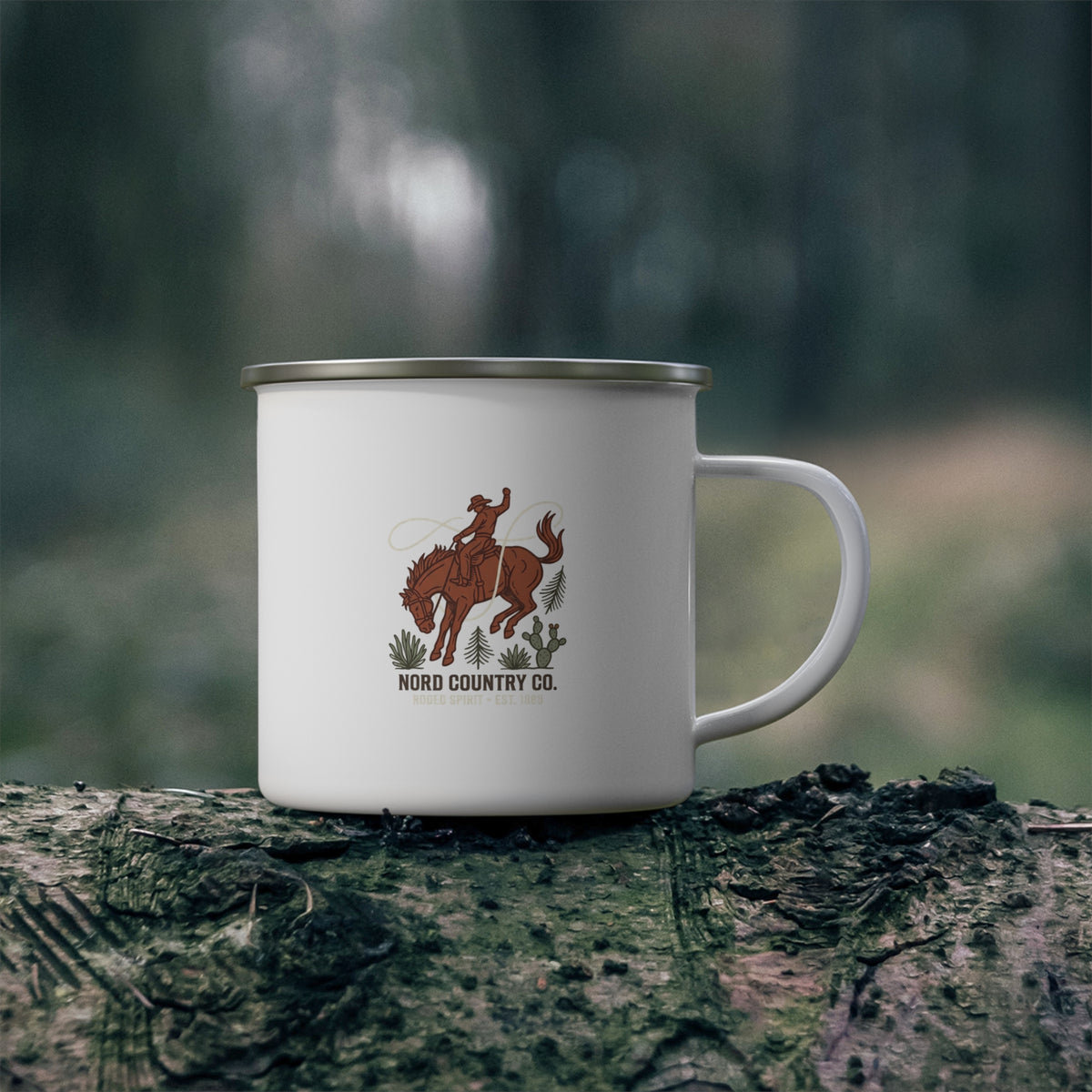Tasse en Émail — Cowboy Rodeo Camping Nord Country Co.