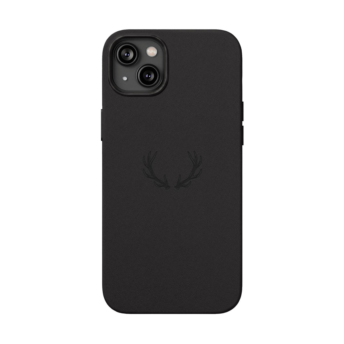 Étui Téléphone Cuir Gravé — Bois de Cerf Minimaliste