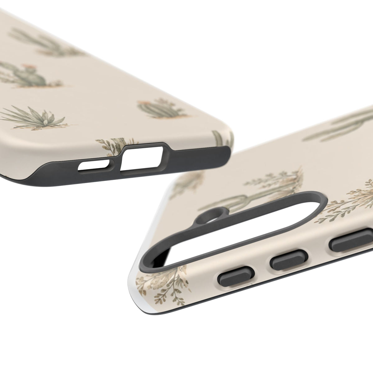 Cactus Pattern Tough Phone Case — Desert Floral Protective Cover