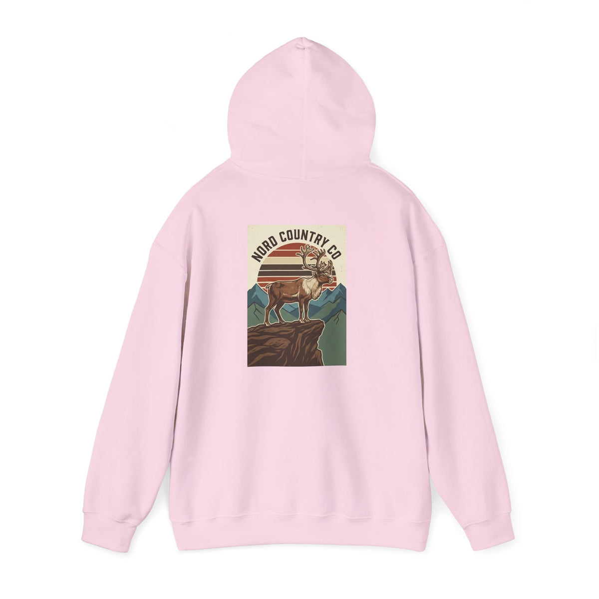 Reindeer Mountain Hoodie — Retro Sunset