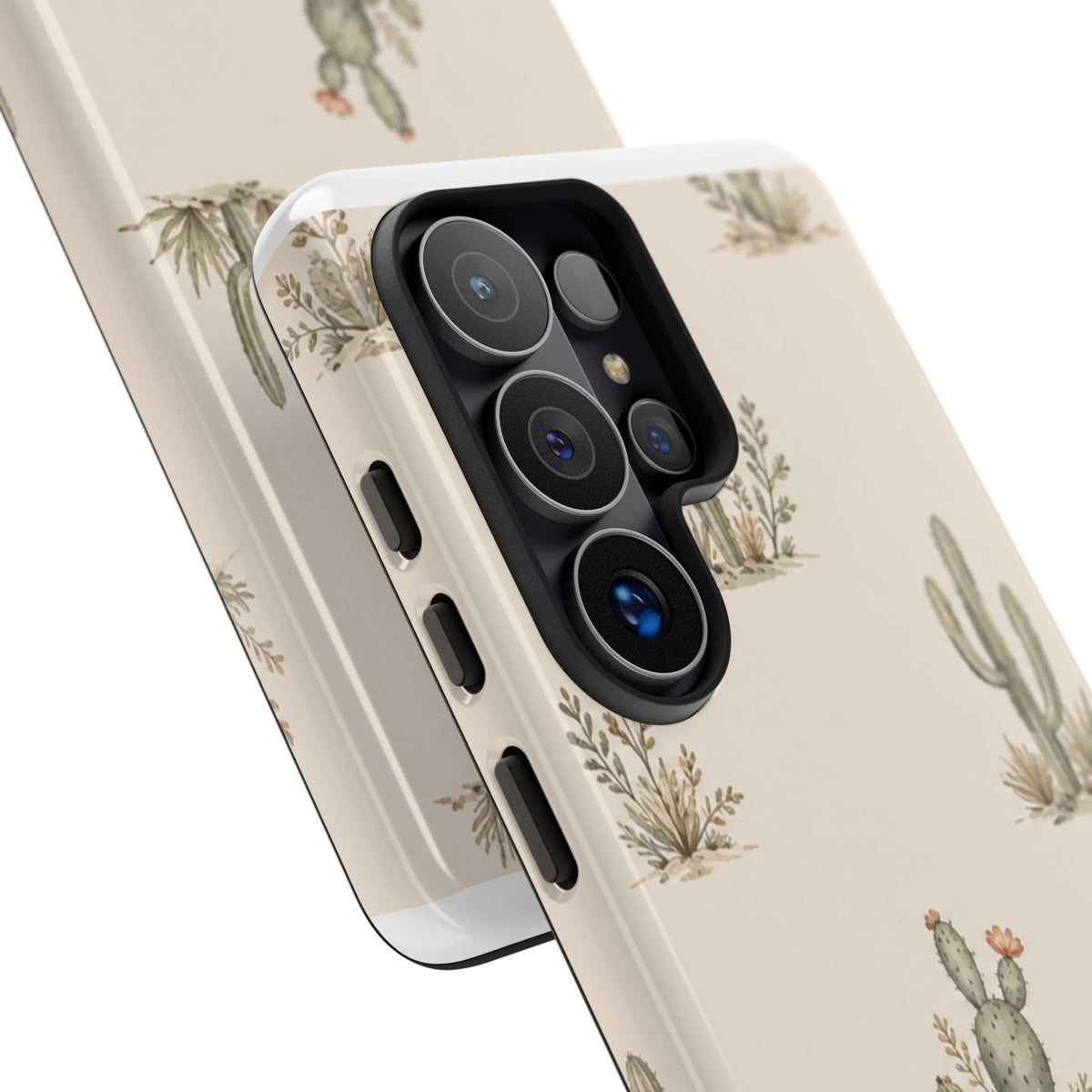 Cactus Pattern Tough Phone Case — Desert Floral Protective Cover