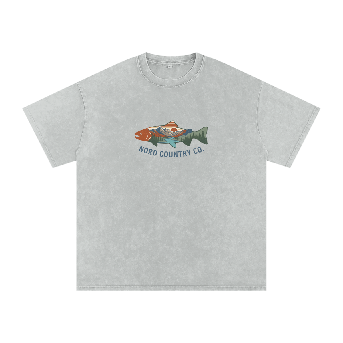 T-shirt Truite Rivière — Coupe Oversize