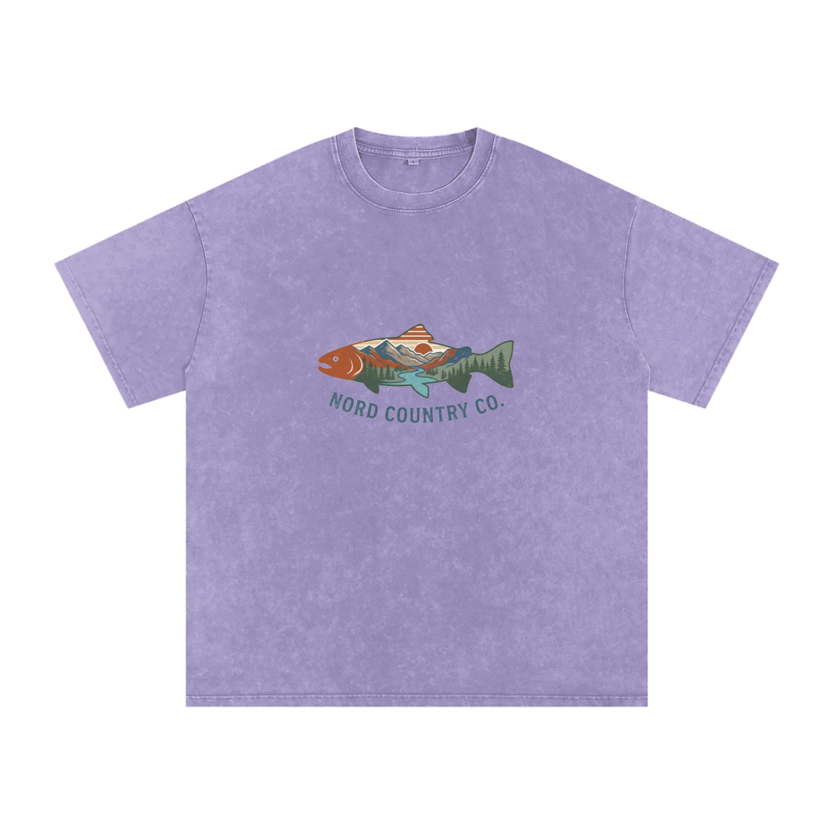 T-shirt Truite Rivière — Coupe Oversize