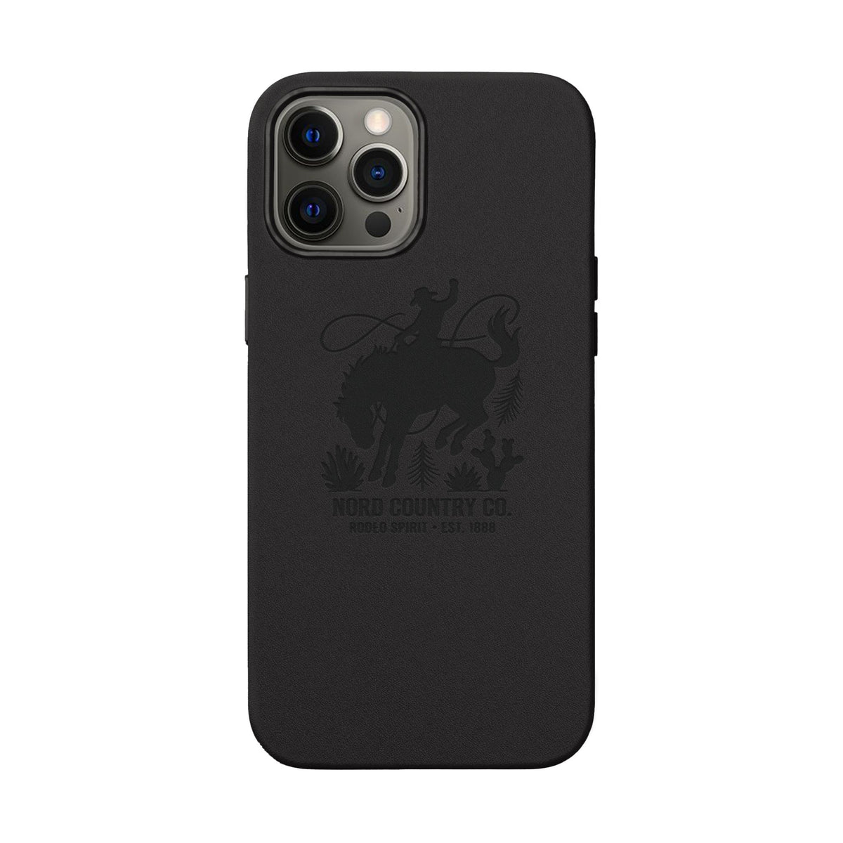 Étui Téléphone Cuir Gravé — Design Minimaliste Chameau