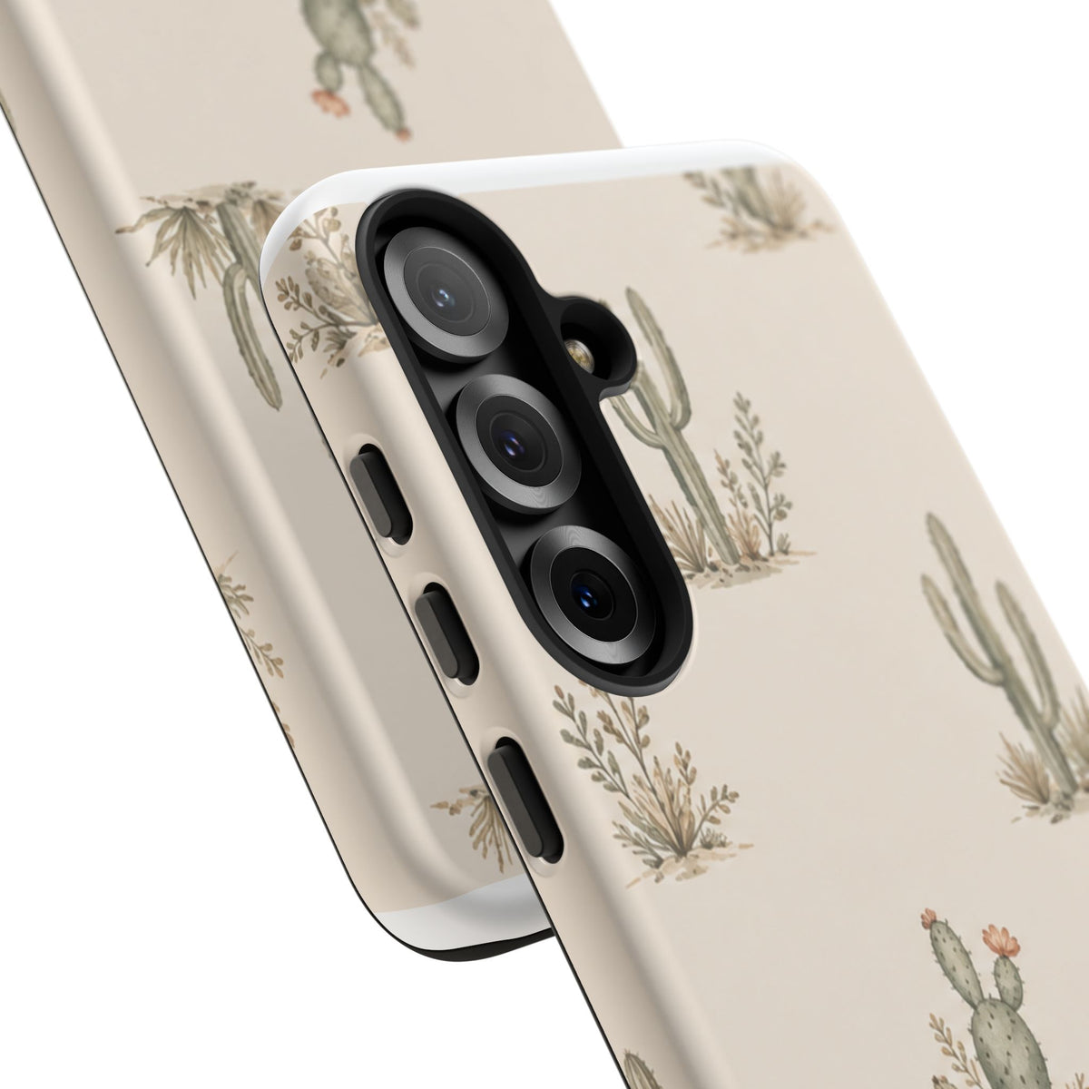 Cactus Pattern Tough Phone Case — Desert Floral Protective Cover
