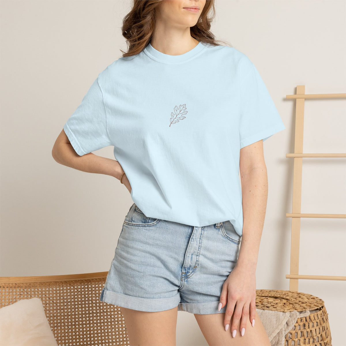 T-shirt Feuille — Design Minimaliste Dos NORD