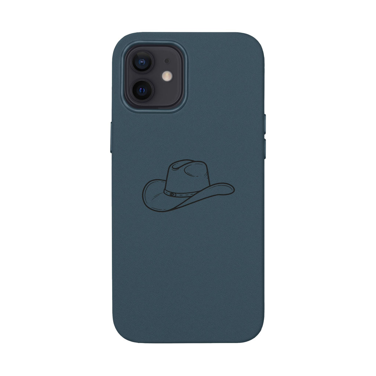 Étui Téléphone Cuir Gravé — Chapeau de Cowboy