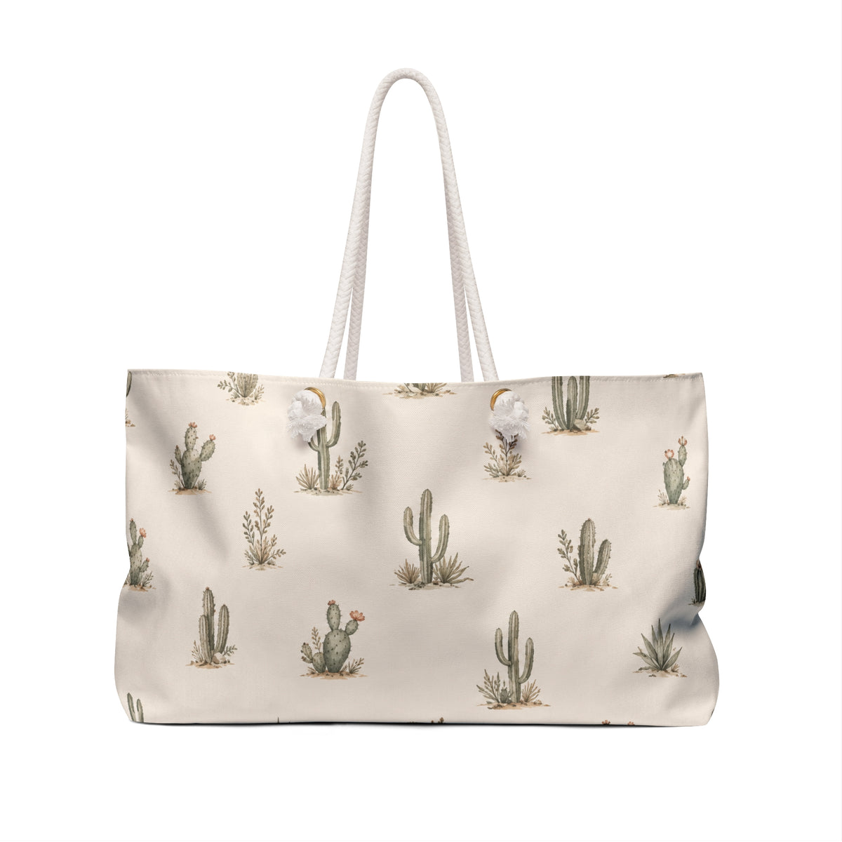 Sac Weekender Aquarelle Cactus — Tote Désert pour Voyage et Plage — Nord Country Co.