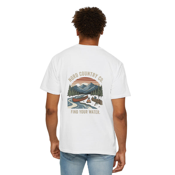 Find Your Water Outdoor T-shirt — Nord Country Co. Canoe & Mountain Graphic