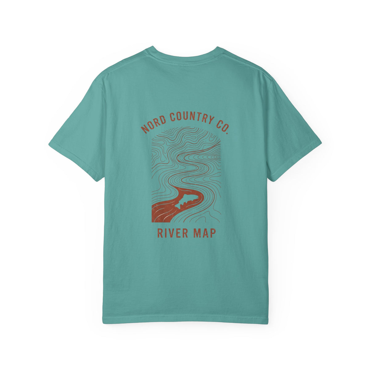 River Map Graphic T-Shirt — Nord Country Co. Topographic River Design
