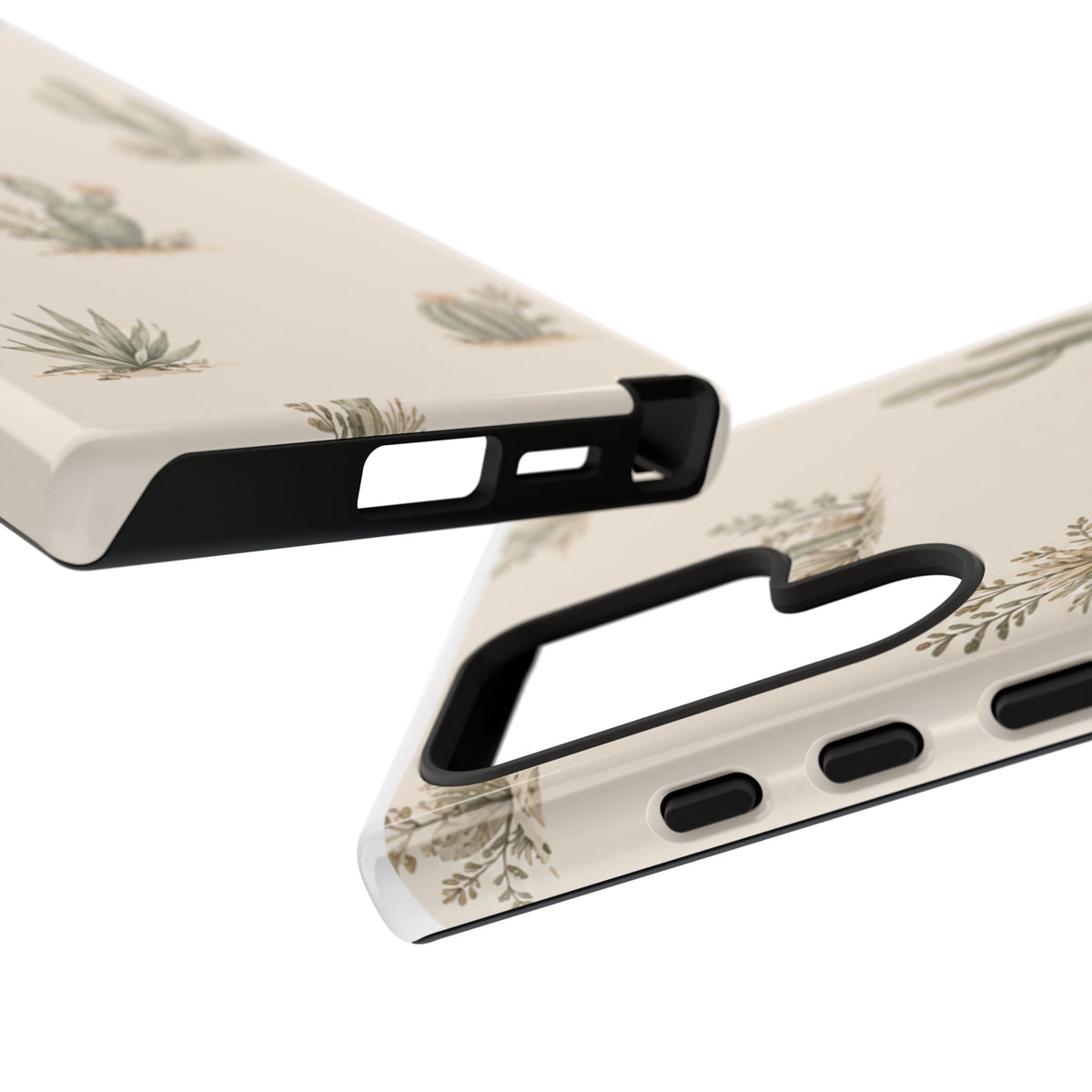 Cactus Pattern Tough Phone Case — Desert Floral Protective Cover