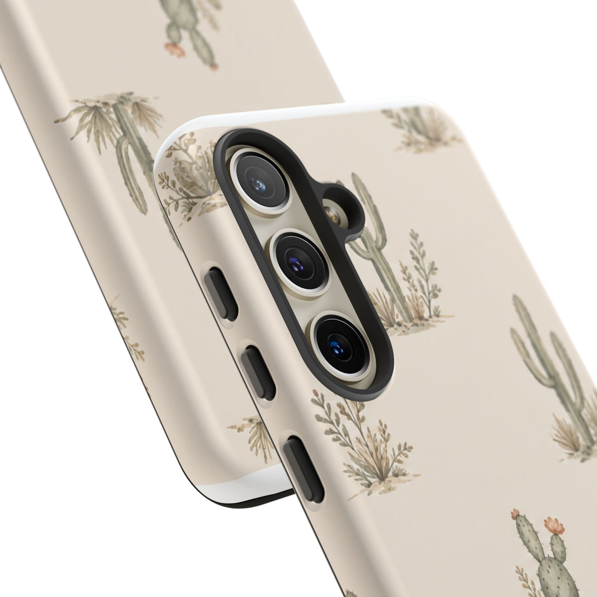 Cactus Pattern Tough Phone Case — Desert Floral Protective Cover