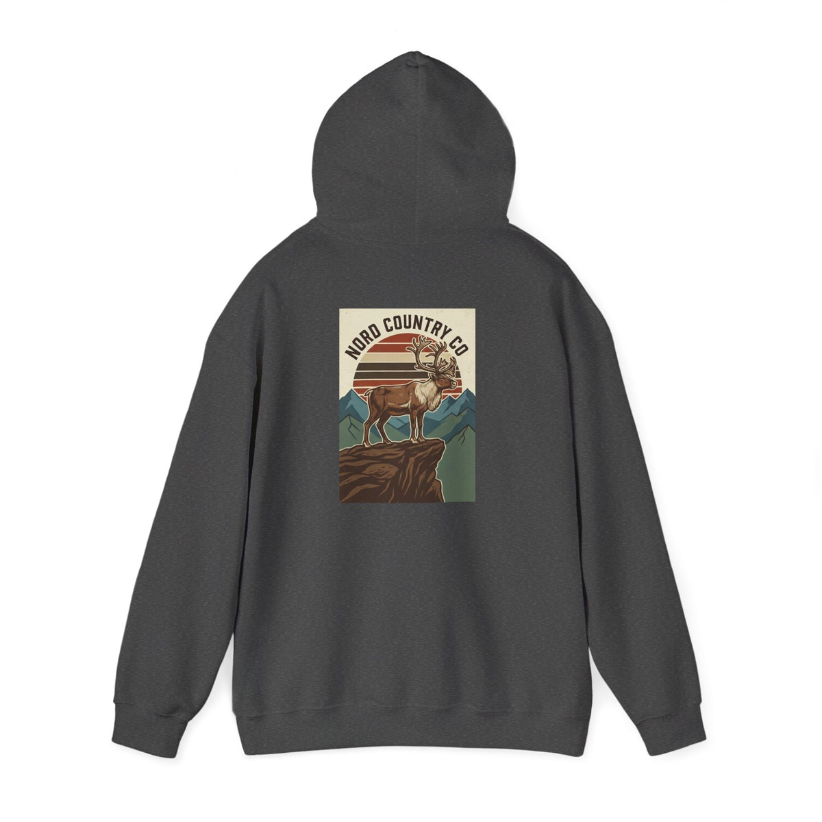 Reindeer Mountain Hoodie — Retro Sunset