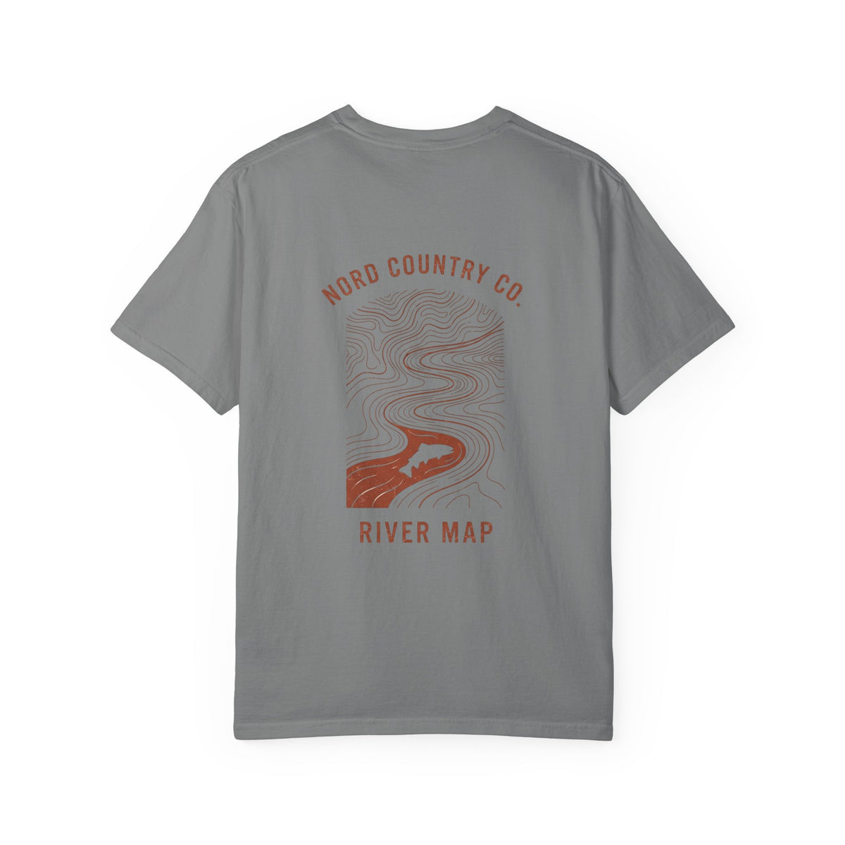 River Map Graphic T-Shirt — Nord Country Co. Topographic River Design