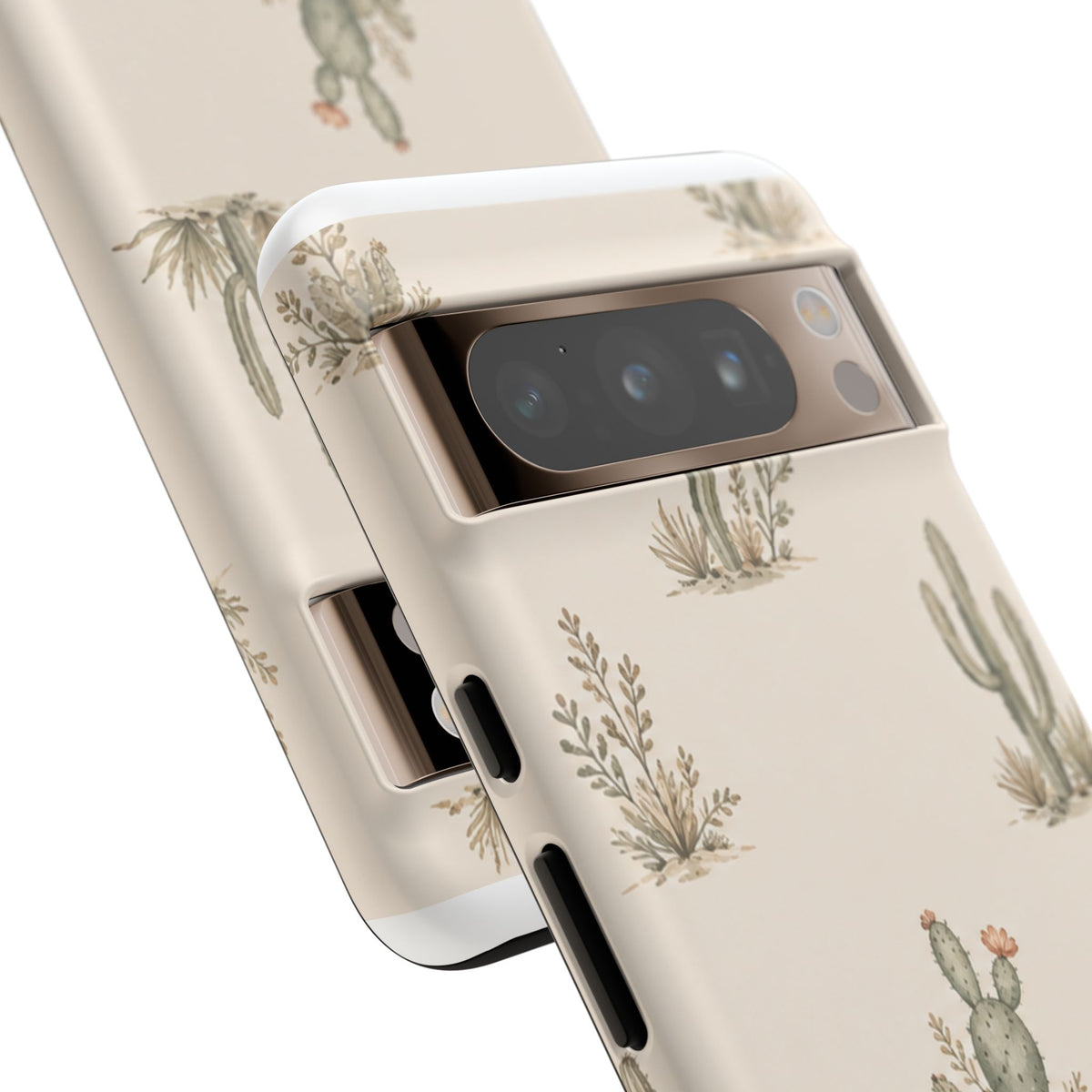 Cactus Pattern Tough Phone Case — Desert Floral Protective Cover