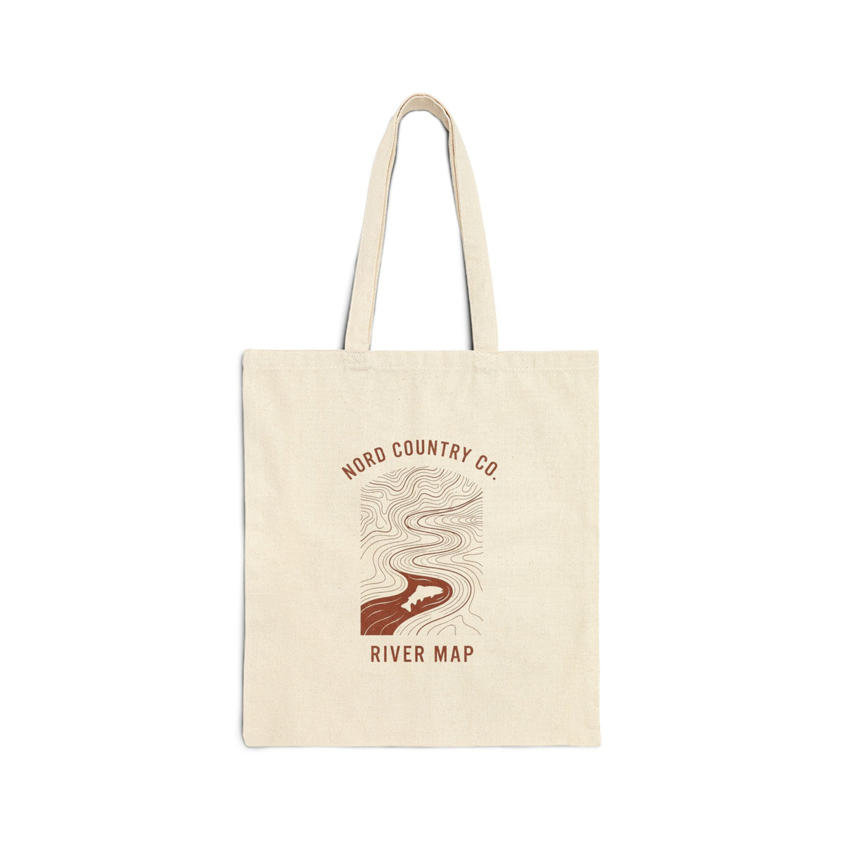 Tote Bag Coton — Carte de Rivière Vintage