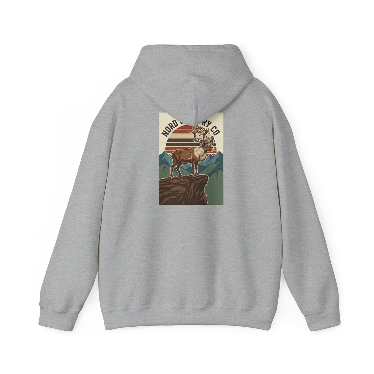 Reindeer Mountain Hoodie — Retro Sunset