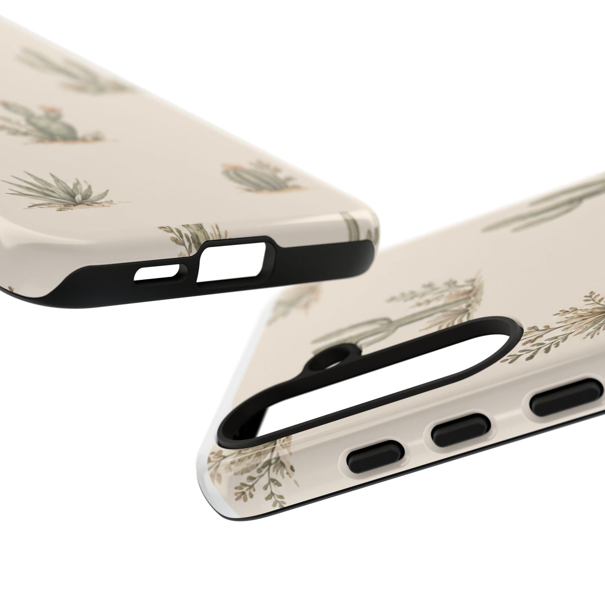 Cactus Pattern Tough Phone Case — Desert Floral Protective Cover