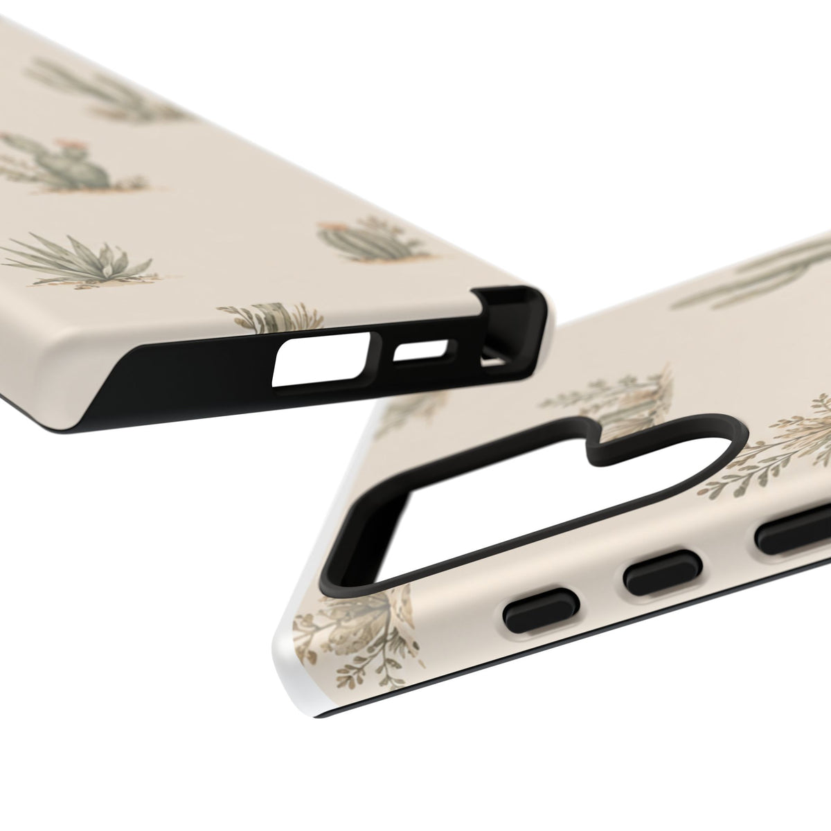 Cactus Pattern Tough Phone Case — Desert Floral Protective Cover