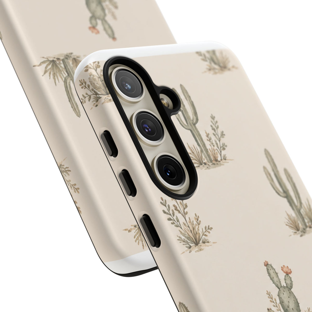 Cactus Pattern Tough Phone Case — Desert Floral Protective Cover