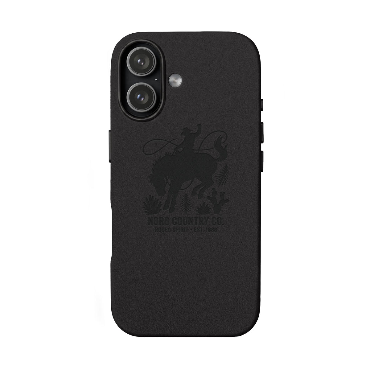 Étui Téléphone Cuir Gravé — Design Minimaliste Chameau