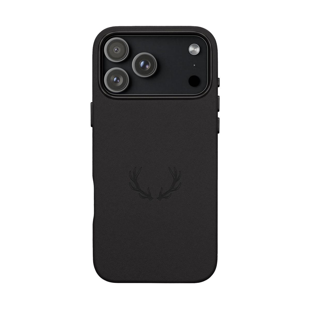 Étui Téléphone Cuir Gravé — Bois de Cerf Minimaliste