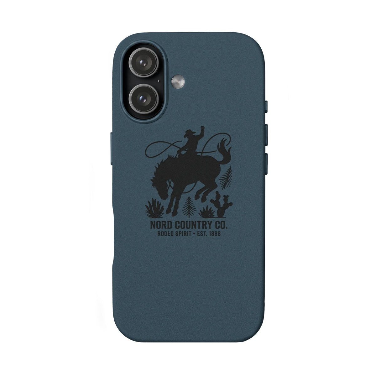 Étui Téléphone Cuir Gravé — Design Minimaliste Chameau