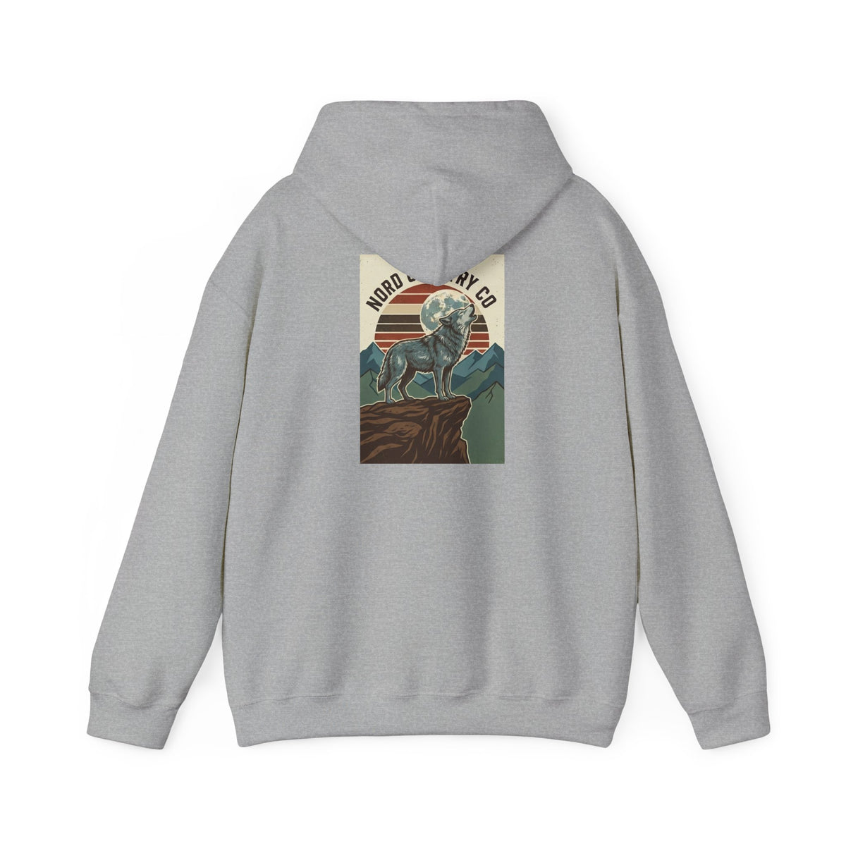 Wolf Hoodie — Mountain Sunset
