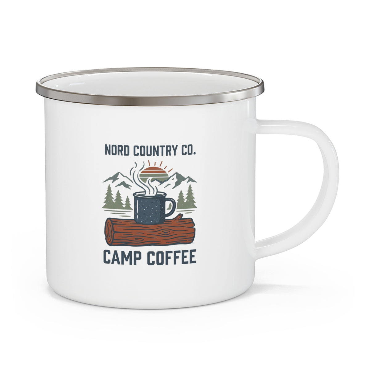 Tasse de Camping en Émail — Camp Coffee Rustique