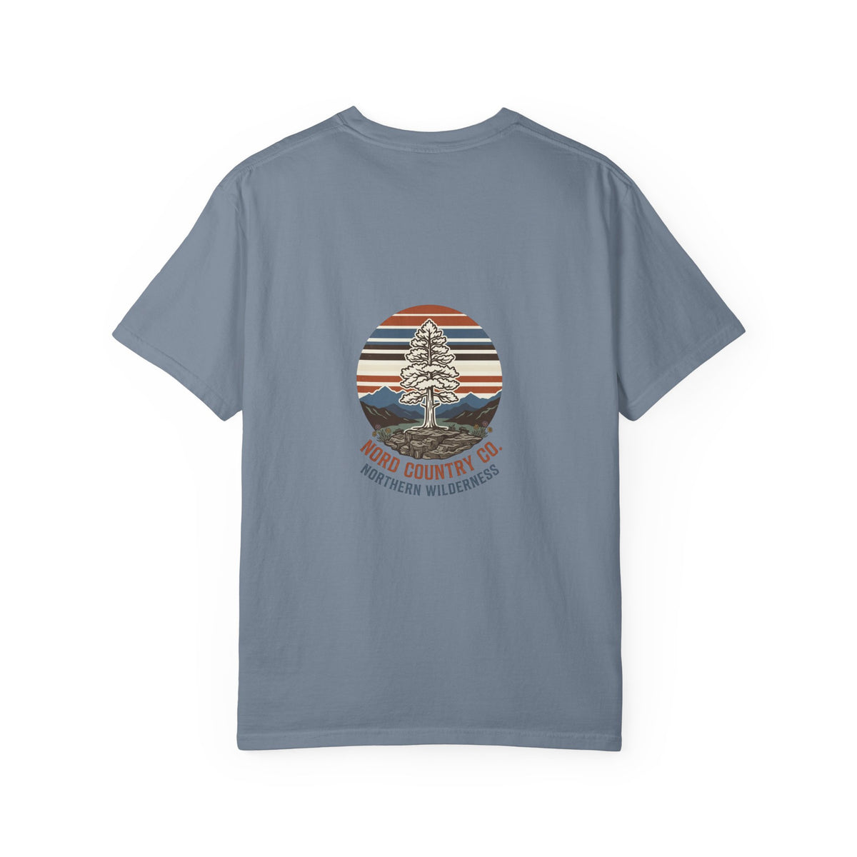 Northern Wilderness Graphic T-Shirt — Nord Country Co. Retro Tree Chest & Back Print