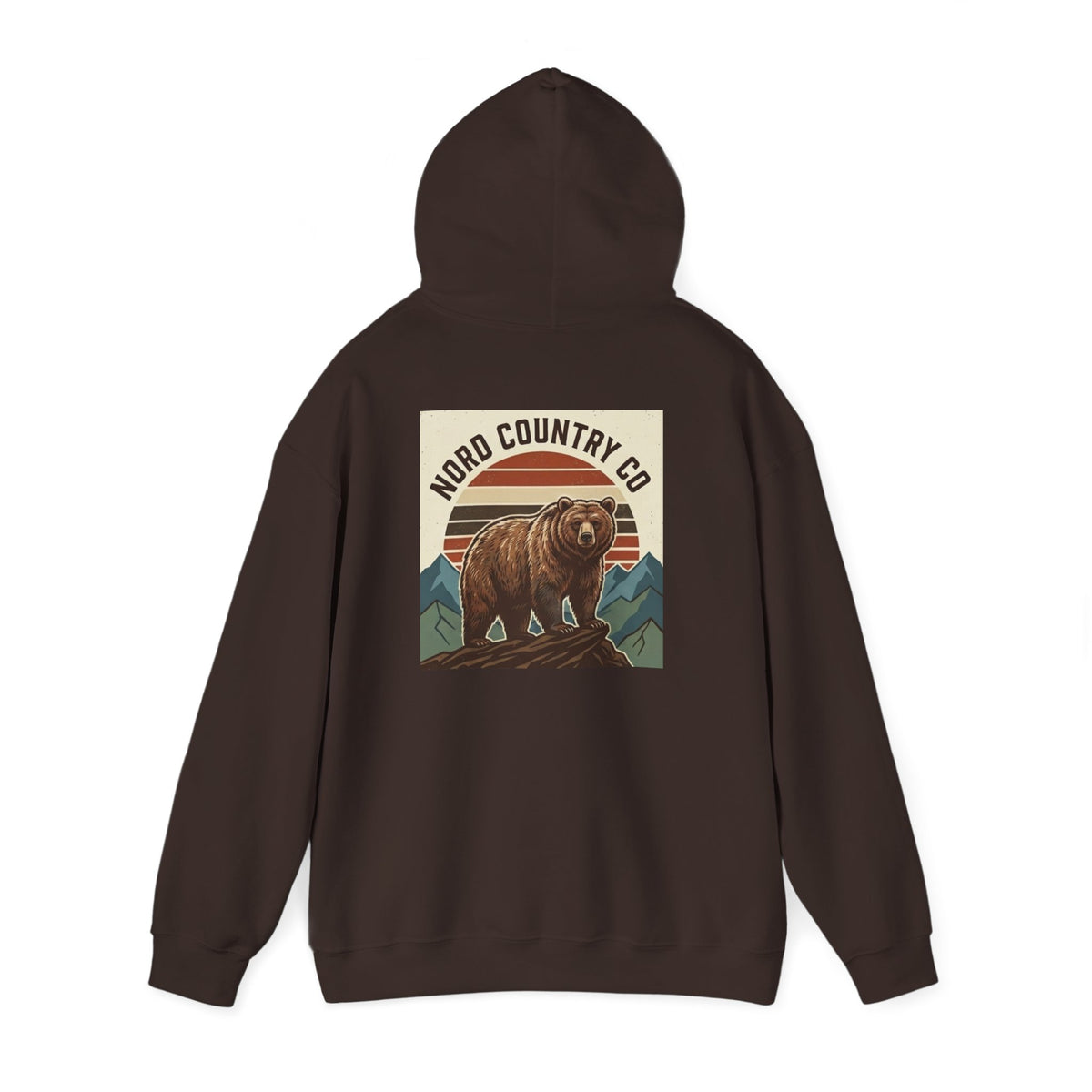 Vintage Bear Hoodie — Mountain Graphic