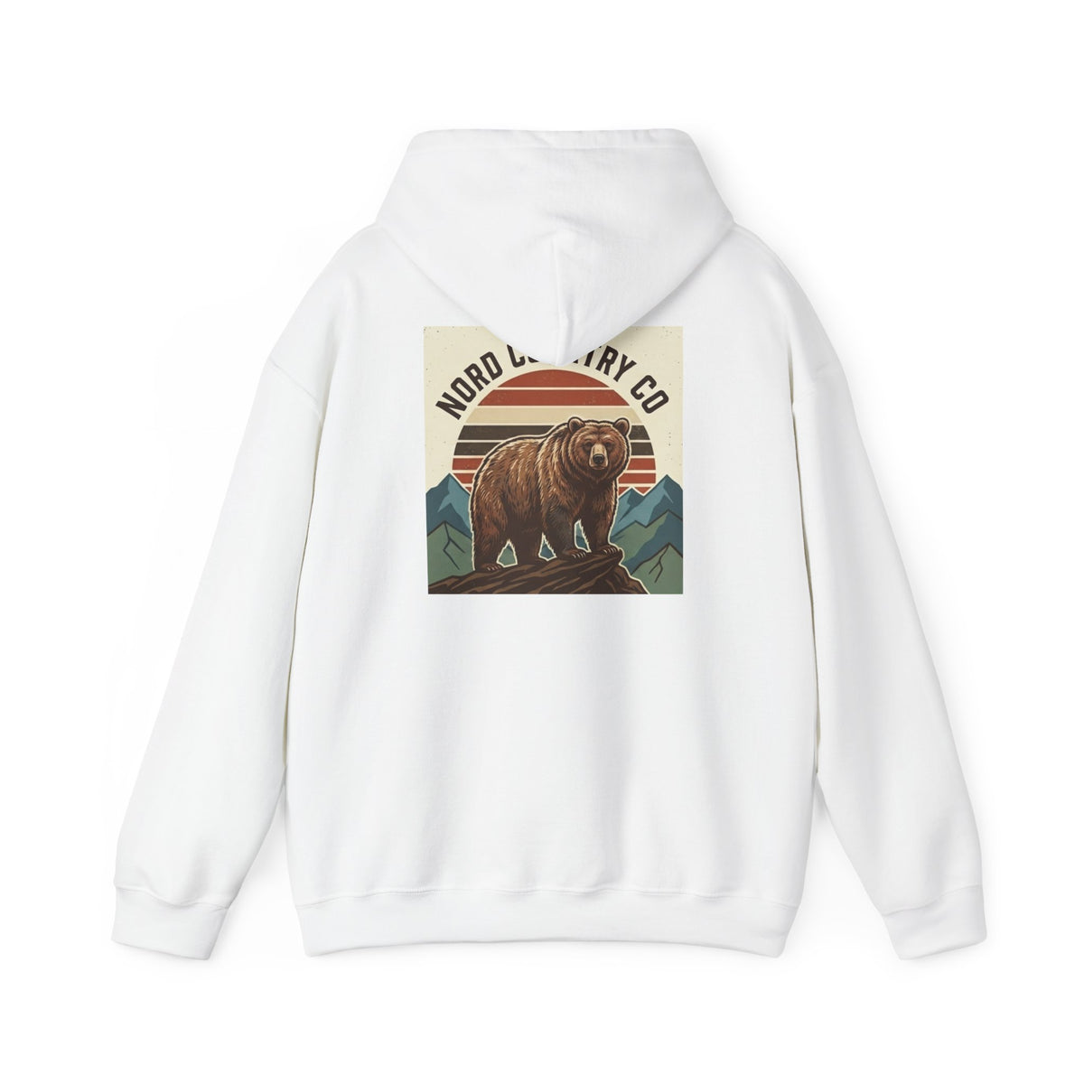 Vintage Bear Hoodie — Mountain Graphic