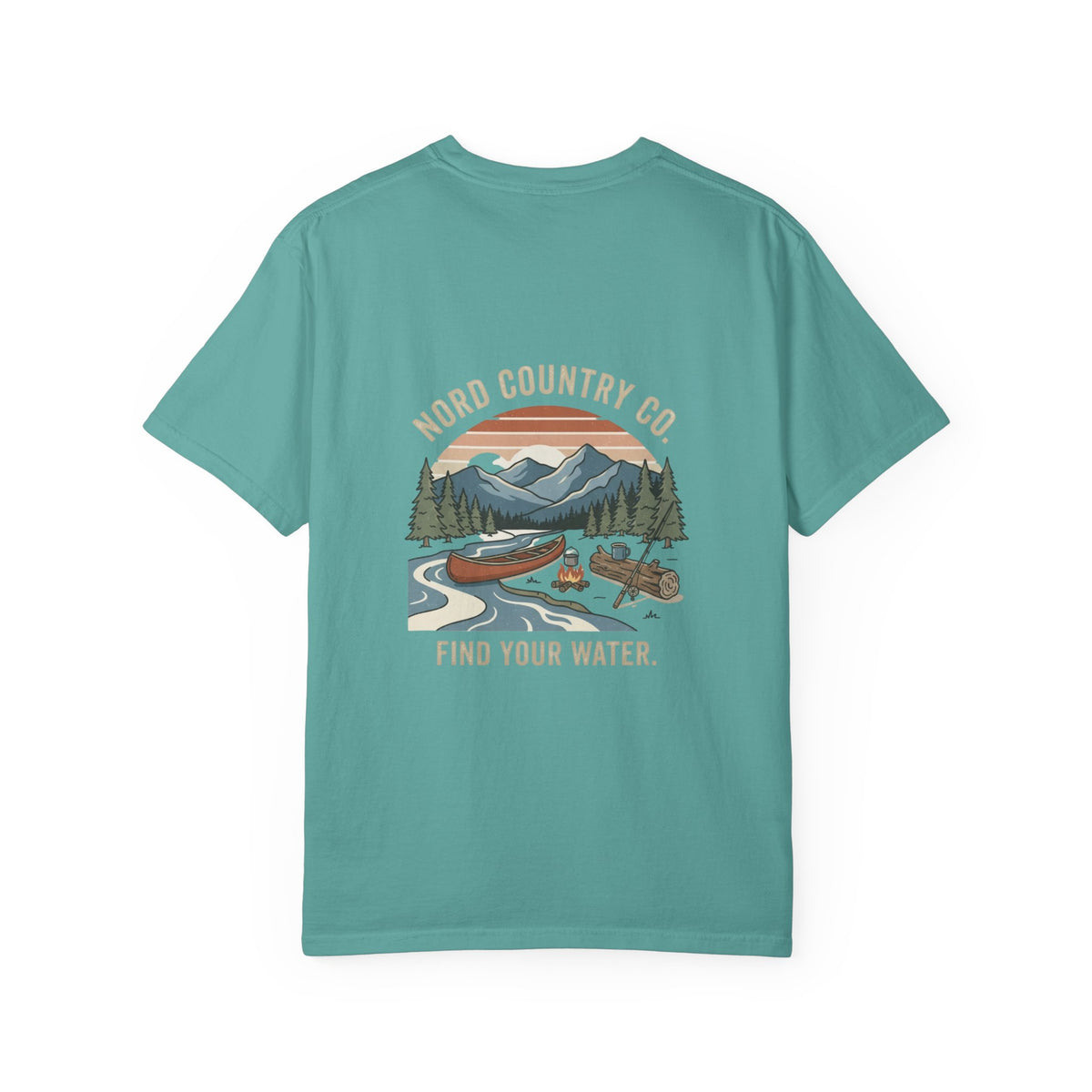 Find Your Water Outdoor T-shirt — Nord Country Co. Canoe & Mountain Graphic