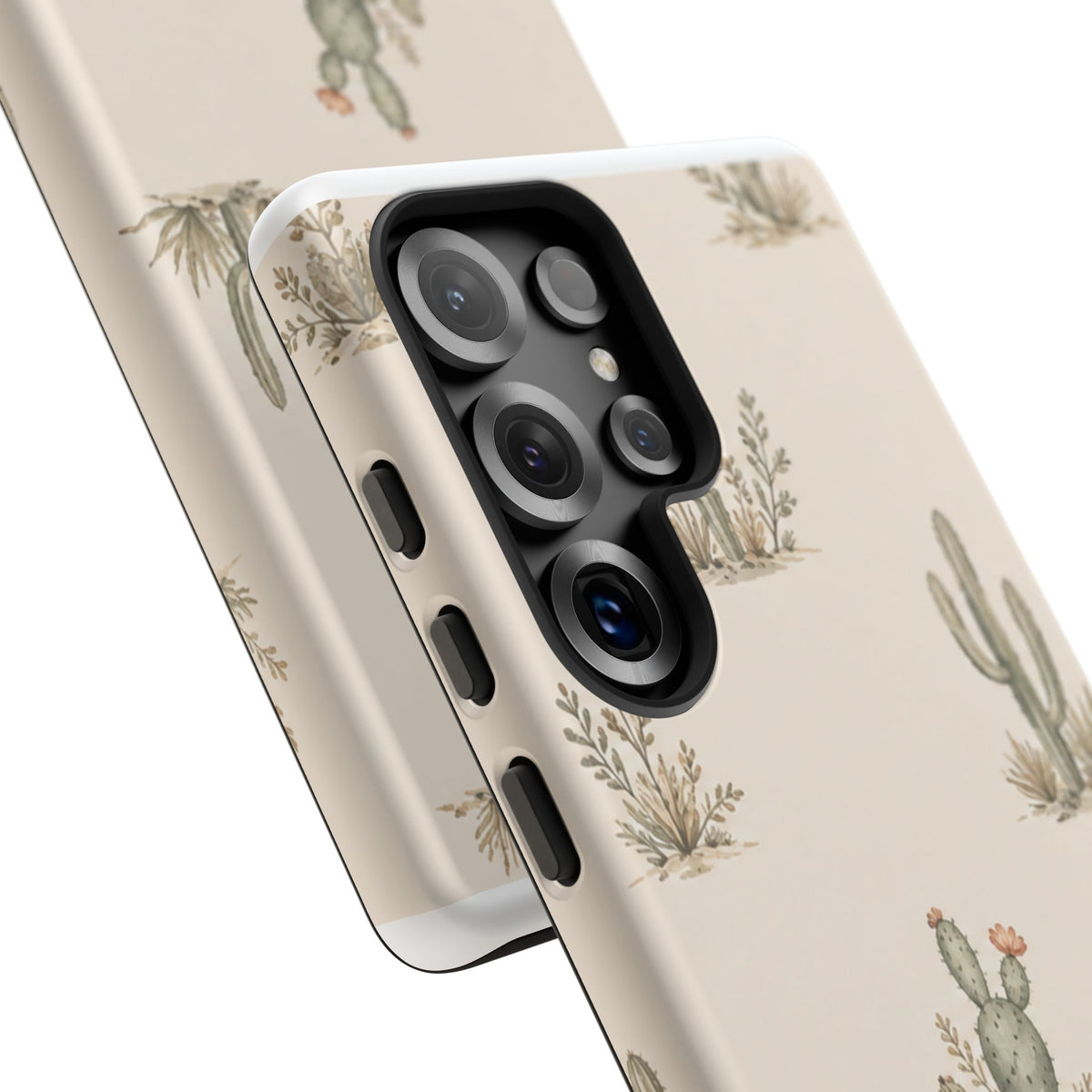 Cactus Pattern Tough Phone Case — Desert Floral Protective Cover