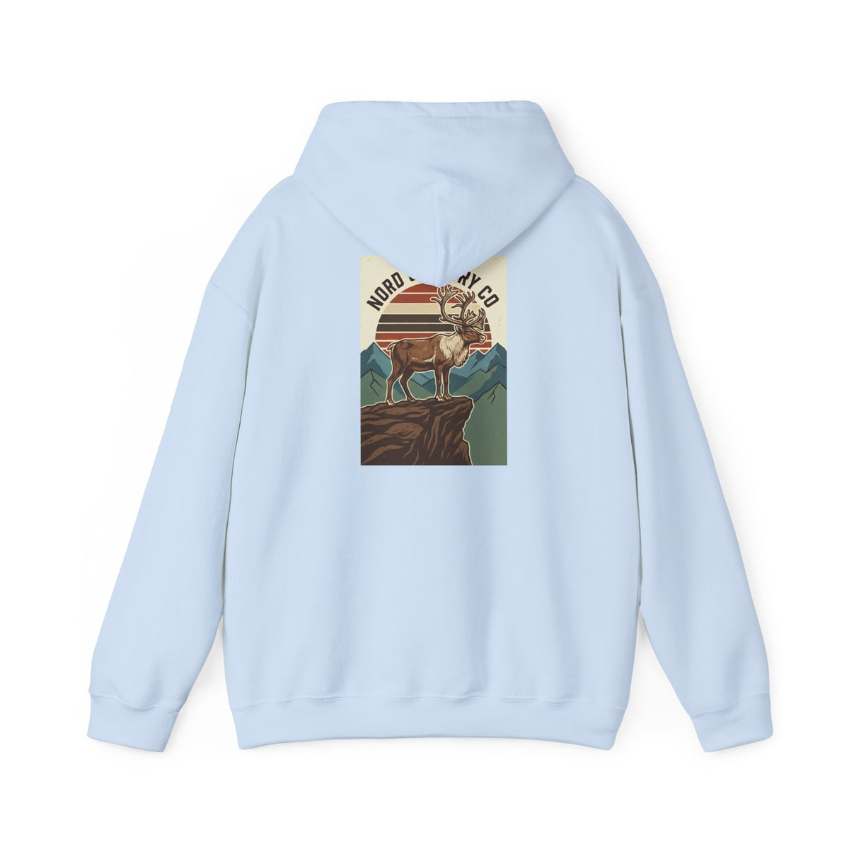 Reindeer Mountain Hoodie — Retro Sunset