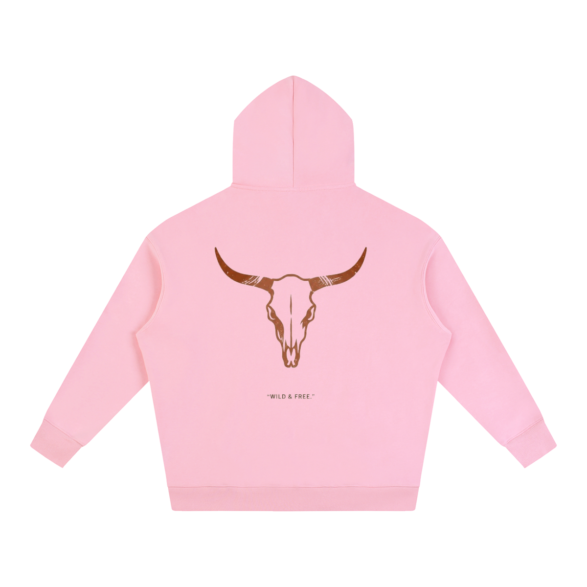 Coton Ouaté Oversize — Crâne de Longhorn Sauvage