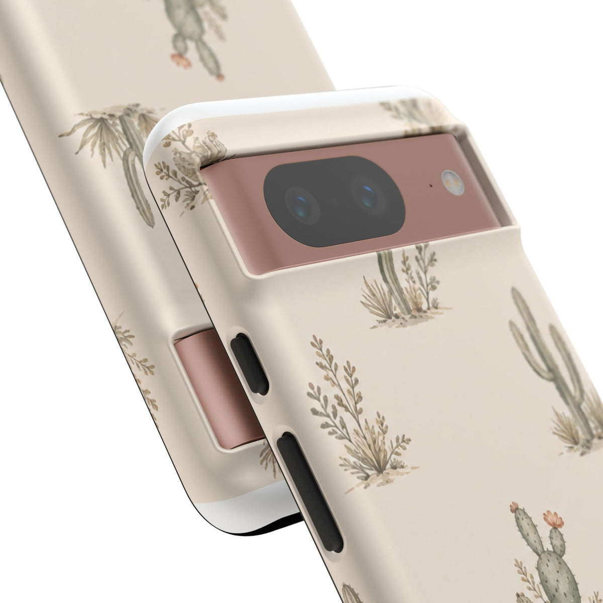 Cactus Pattern Tough Phone Case — Desert Floral Protective Cover