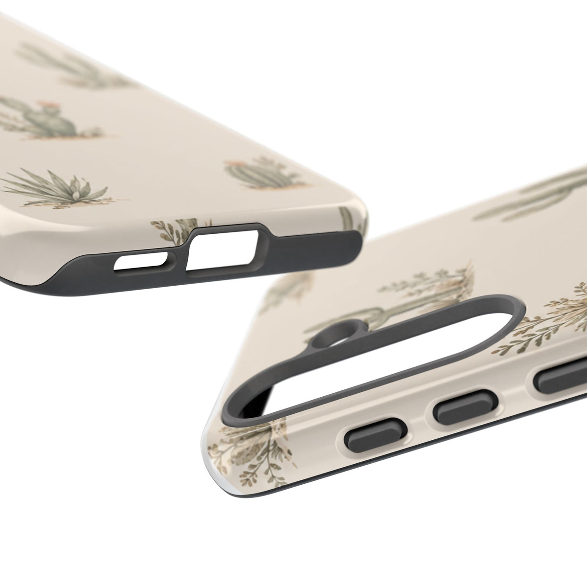 Cactus Pattern Tough Phone Case — Desert Floral Protective Cover