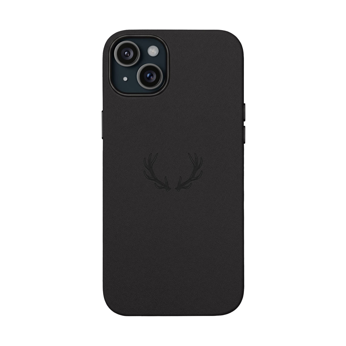 Étui Téléphone Cuir Gravé — Bois de Cerf Minimaliste