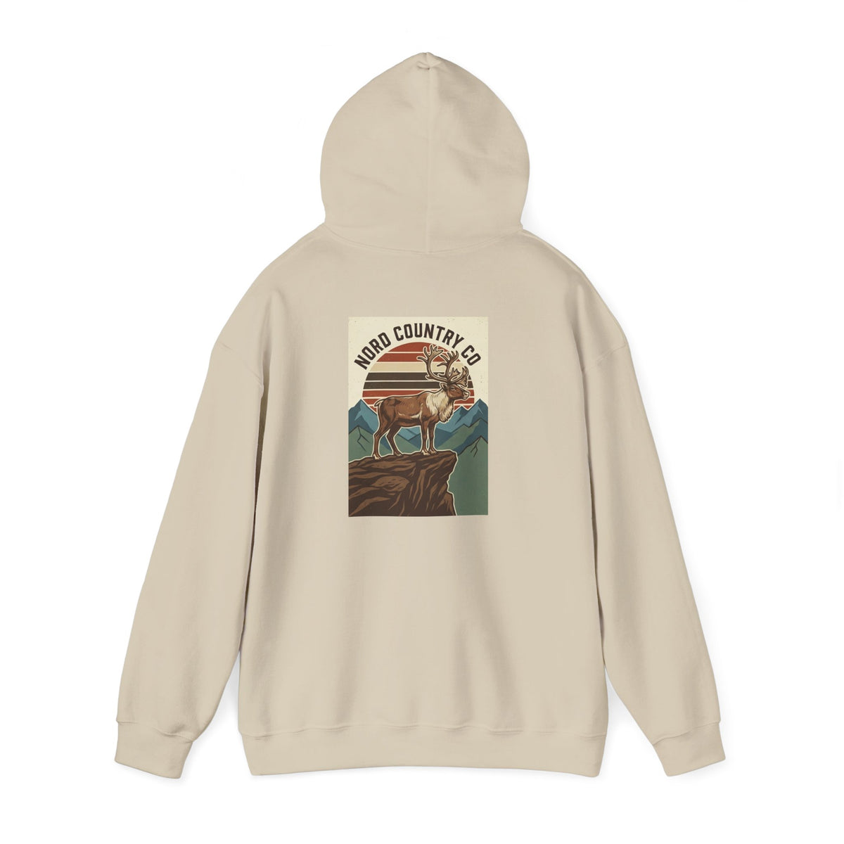 Reindeer Mountain Hoodie — Retro Sunset