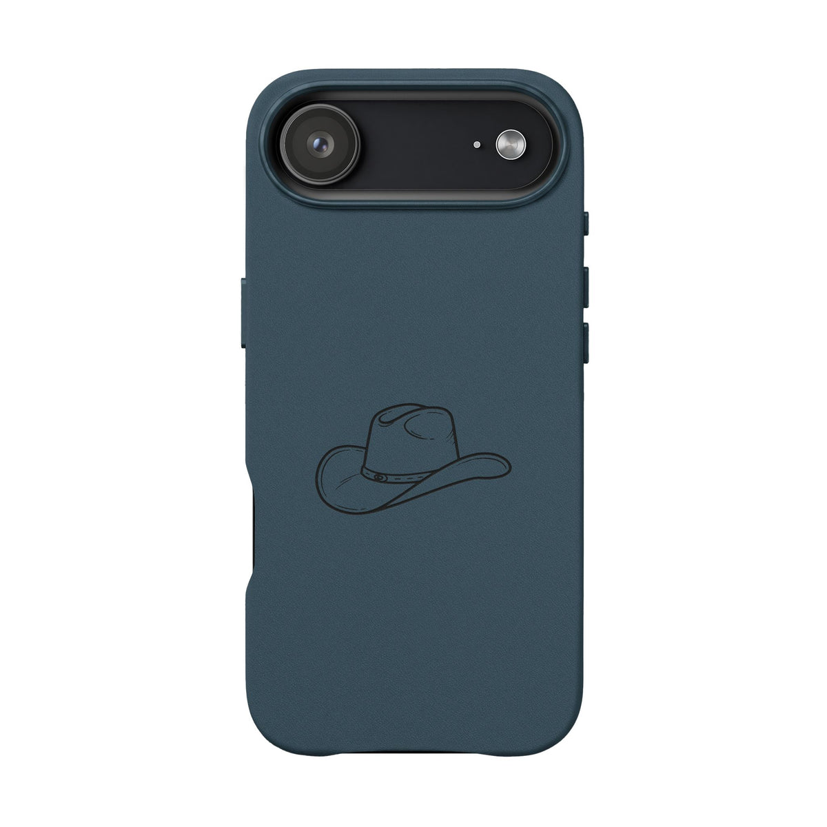 Étui Téléphone Cuir Gravé — Chapeau de Cowboy
