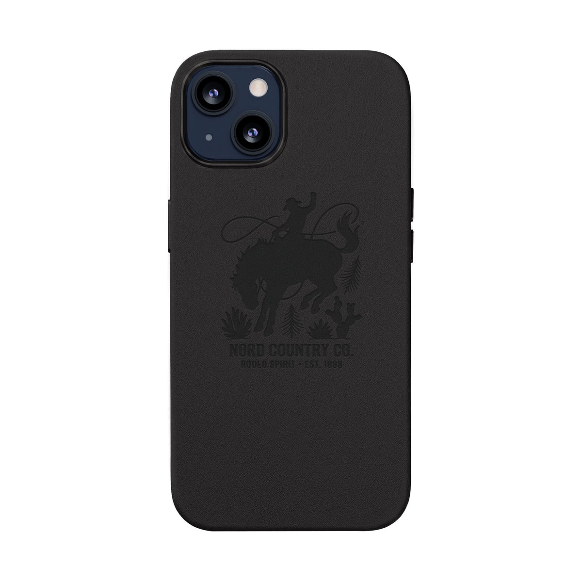 Étui Téléphone Cuir Gravé — Design Minimaliste Chameau