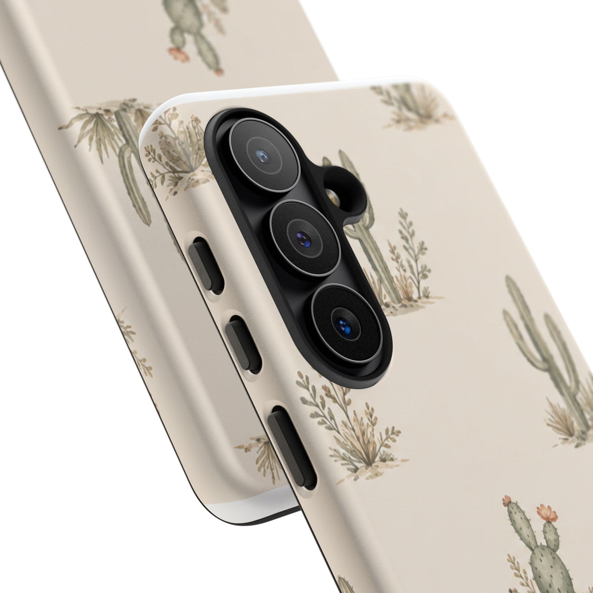 Cactus Pattern Tough Phone Case — Desert Floral Protective Cover