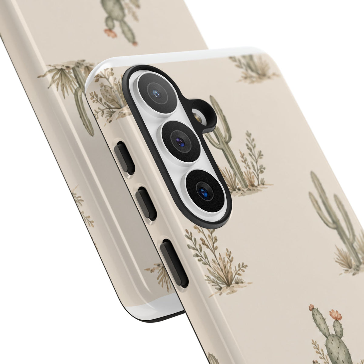 Cactus Pattern Tough Phone Case — Desert Floral Protective Cover
