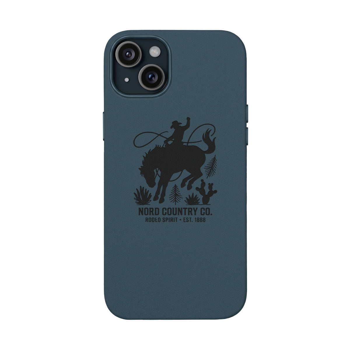 Étui Téléphone Cuir Gravé — Design Minimaliste Chameau