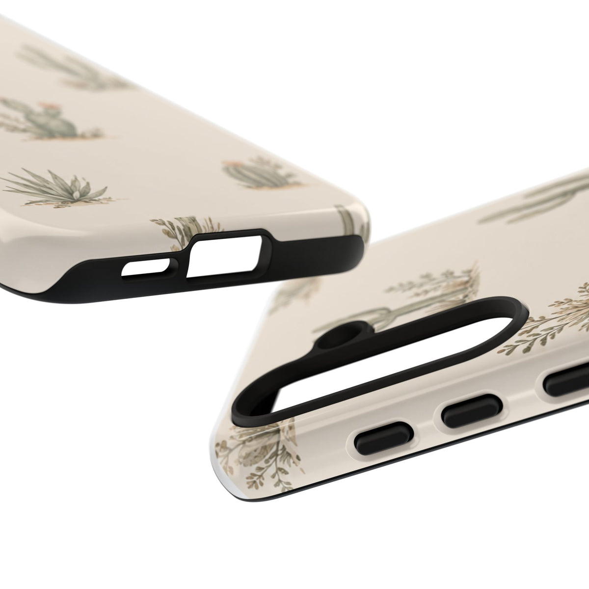 Cactus Pattern Tough Phone Case — Desert Floral Protective Cover