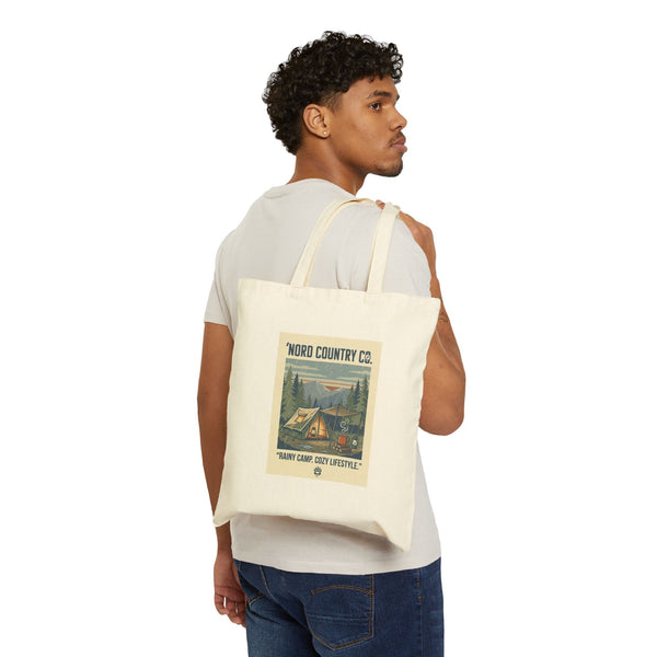 Tote Bag Toile — Camping Sous la Pluie