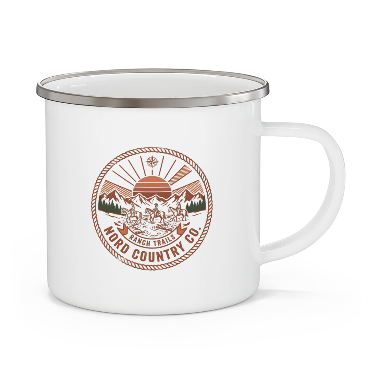 Tasse en Émail — Camping Feu de Camp Montagne Nord Country Co.